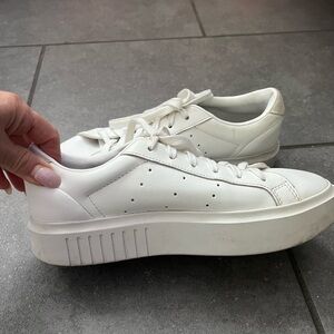 adidas Women's White Leather Sneakers